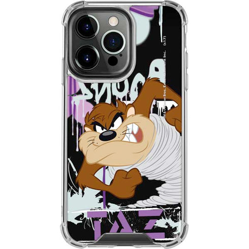 Looney Tunes Splatter Paint Tasmanian Devil iPhone 16 Pro Clear Case